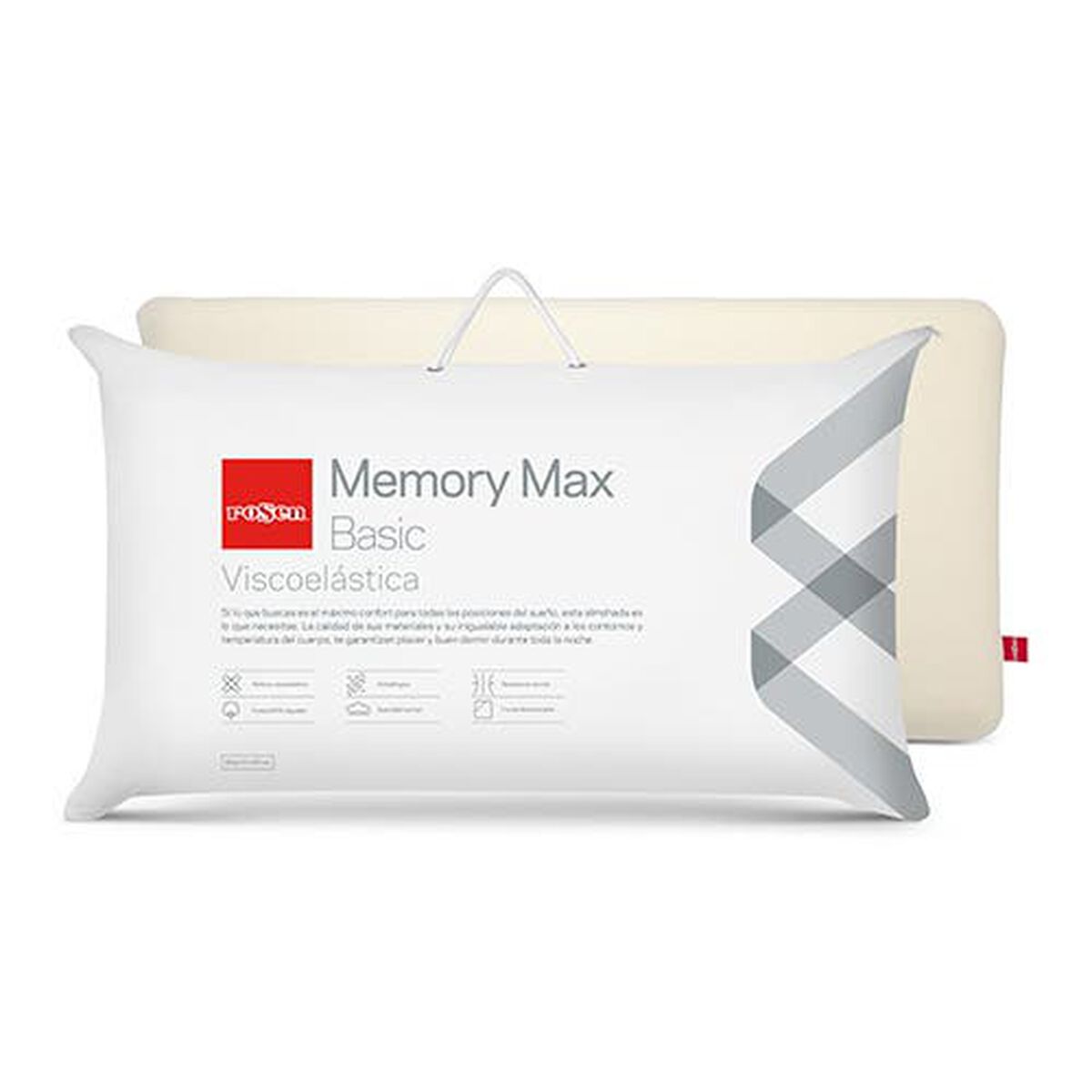 Cama Europea Rosen Base Dividida King Tempo + 2 Almohadas Memory Max