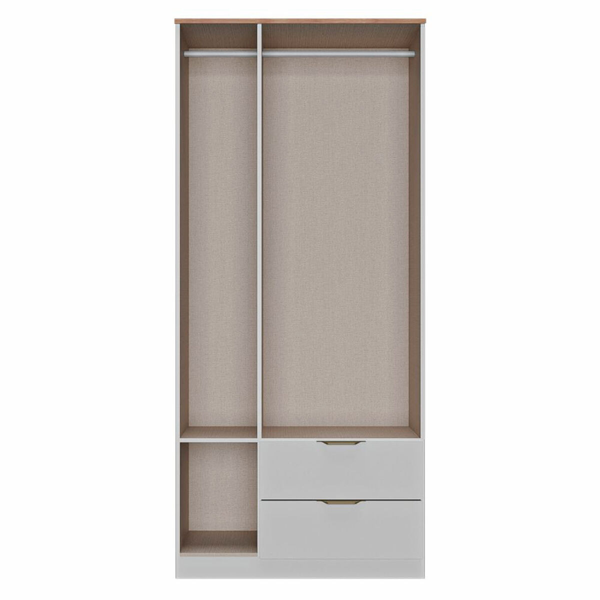 Cl&oacute;set Roca Mil&aacute;n 3 Puertas 2 Cajones Blanco