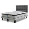 Cama Europea Simmons 2 Plazas Dreamer Plazasus Box + Respaldo Urban Gris
