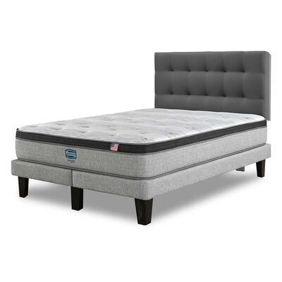 Imagen 2 del producto Cama Europea Simmons 2 Plazas Dreamer Plazasus Box + Respaldo Urban Gris