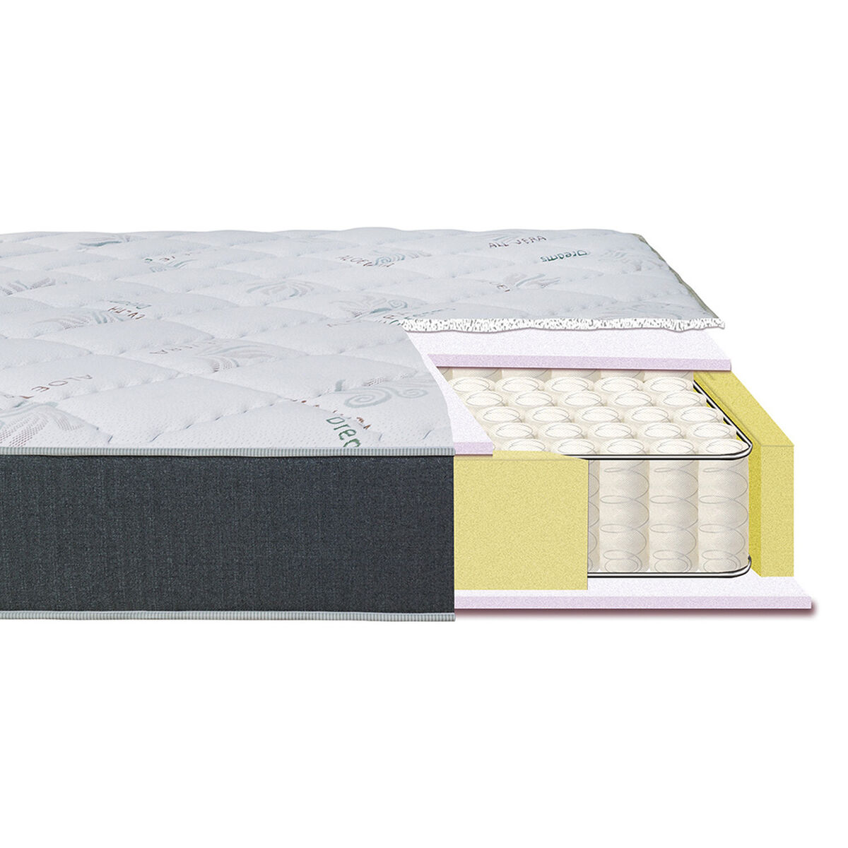 Cama Europea Celta 2 Plazas Aloe Vera