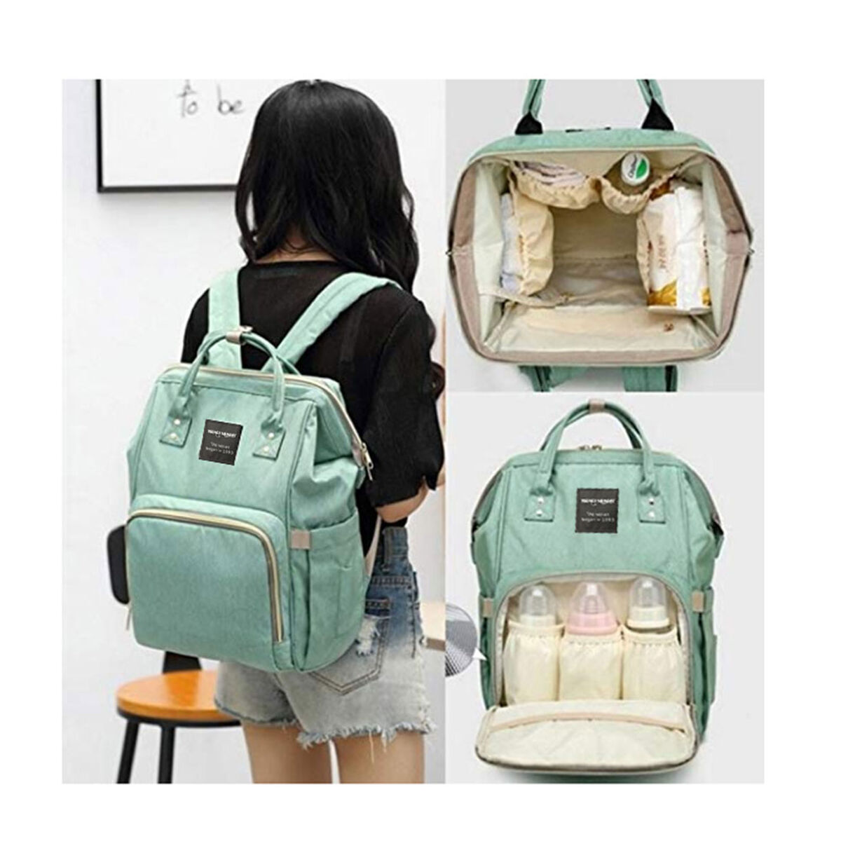 Mochila Pañalera Verde