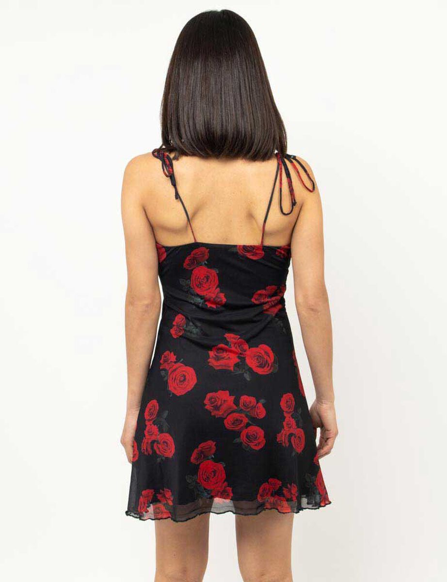 Vestido Corto Flores Sin Mangas Mujer Fiorucci