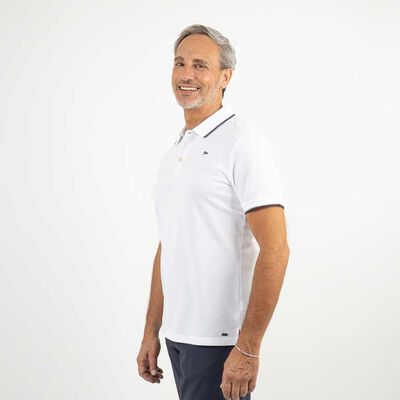 Polera Piqué Hombre Portman Club Blanco, Charcoal, Verde
