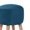 Pouf Latam Home Nantes Tela Velvet Azul Petróleo