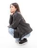 Chaqueta Biker Ecocuero Mujer Icono