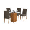 Juego de Comedor Londrina 4 Sillas  Café/Gris
