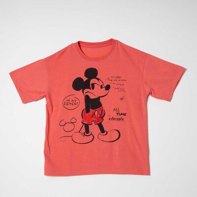 Polera Manga Corta Niña Mickey
