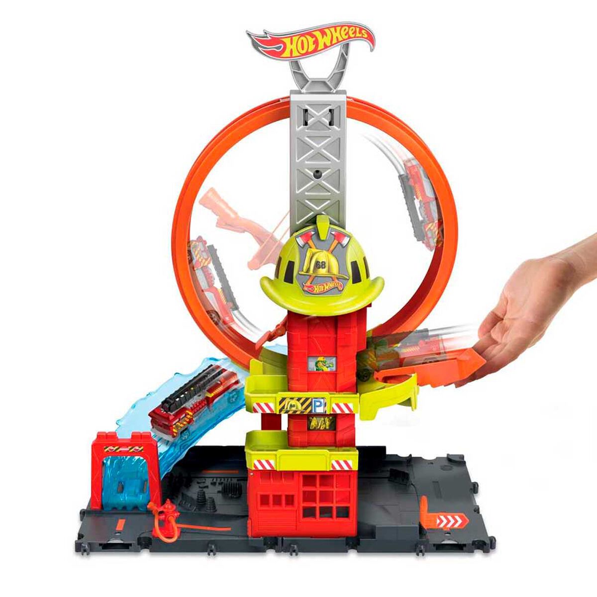 Pista de Auto Súper Estación de Bomberos Hot Wheels City