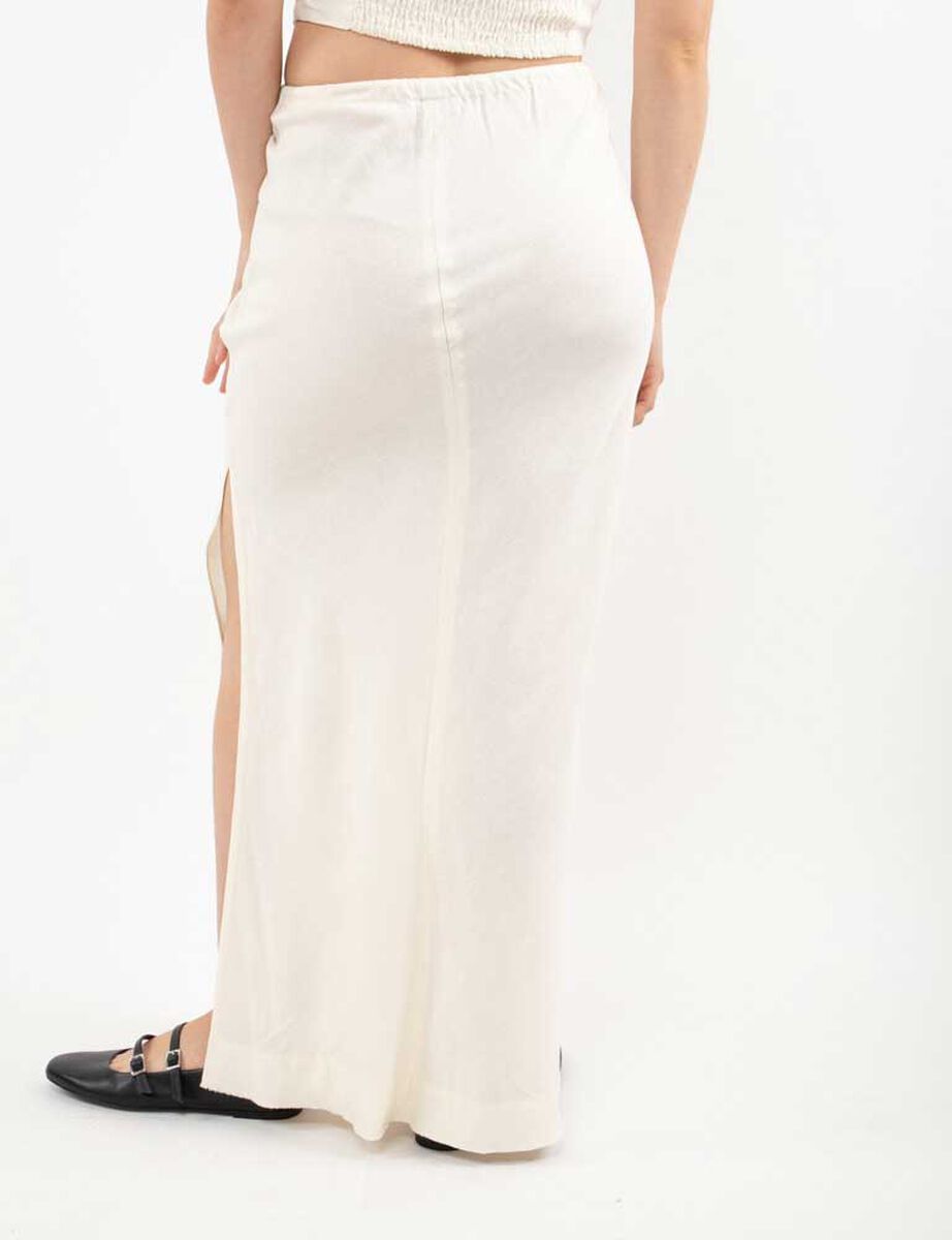 Falda Lino Maxi Mujer Icono