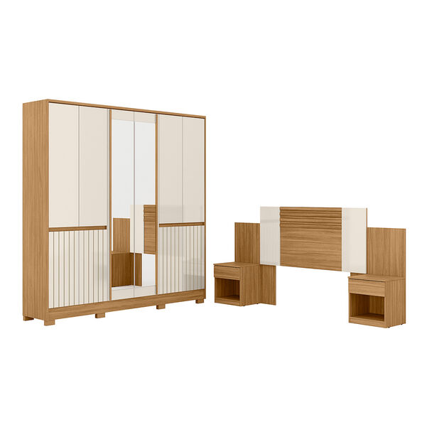 Closet Di Poretti Alasca 10 Puertas 4 Cajones + Respaldo Ajustable