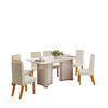 Juego de Comedor Di Poretti Design Liz 6 Sillas Beige