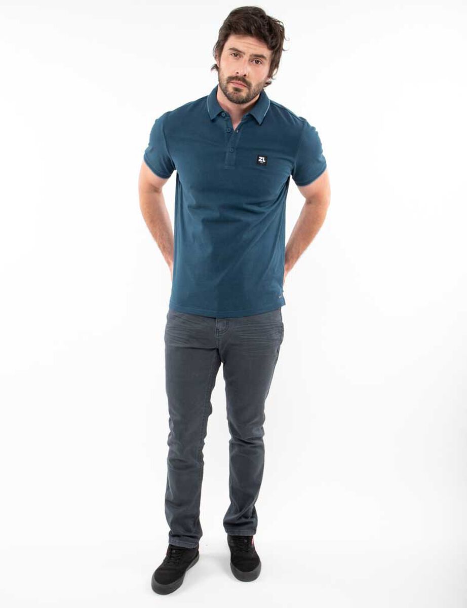Polera Piqué Slim Manga Corta Hombre Zibel