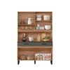 Mueble de Cocina Vekkahome Bari 2 Cajones 8 Puertas Caf&eacute;
