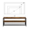 Rack TV Fm Furniture Metalwood Colection Marrón Rústico