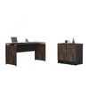 Combo Escritotio + Cajonera 2 Puertas TuHome Home Office Negro Soft-Co&ntilde;ac