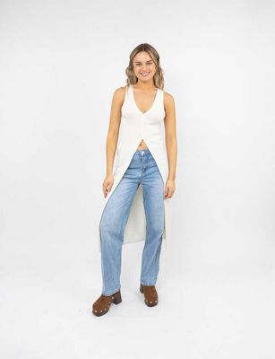 Imagen 1 del producto Sweater Asimétrico Sin Mangas Mujer Icono Crudo