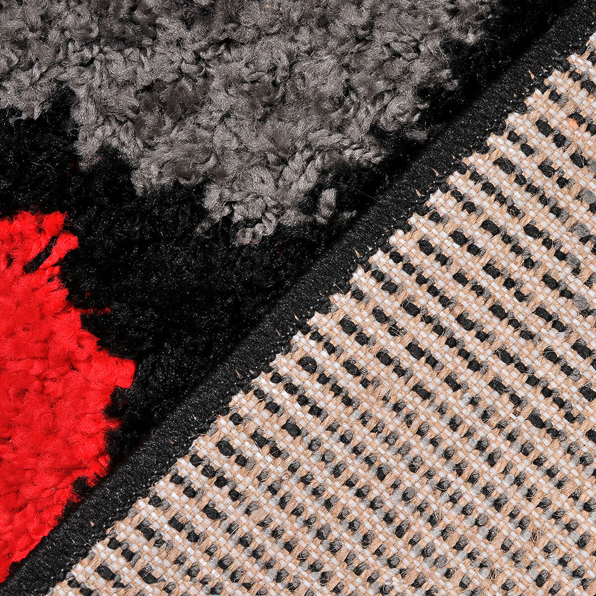 Alfombra Shaggy 1.8k Studio 133x180 Girds Negro