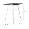 Mesa de Comedor Britbox Tolix Glasgow 60 Negro