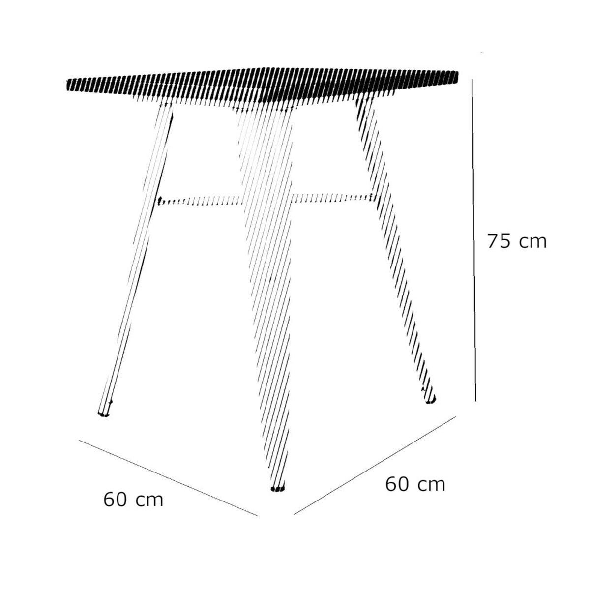 Mesa de Comedor Britbox Tolix Glasgow 60 Negro