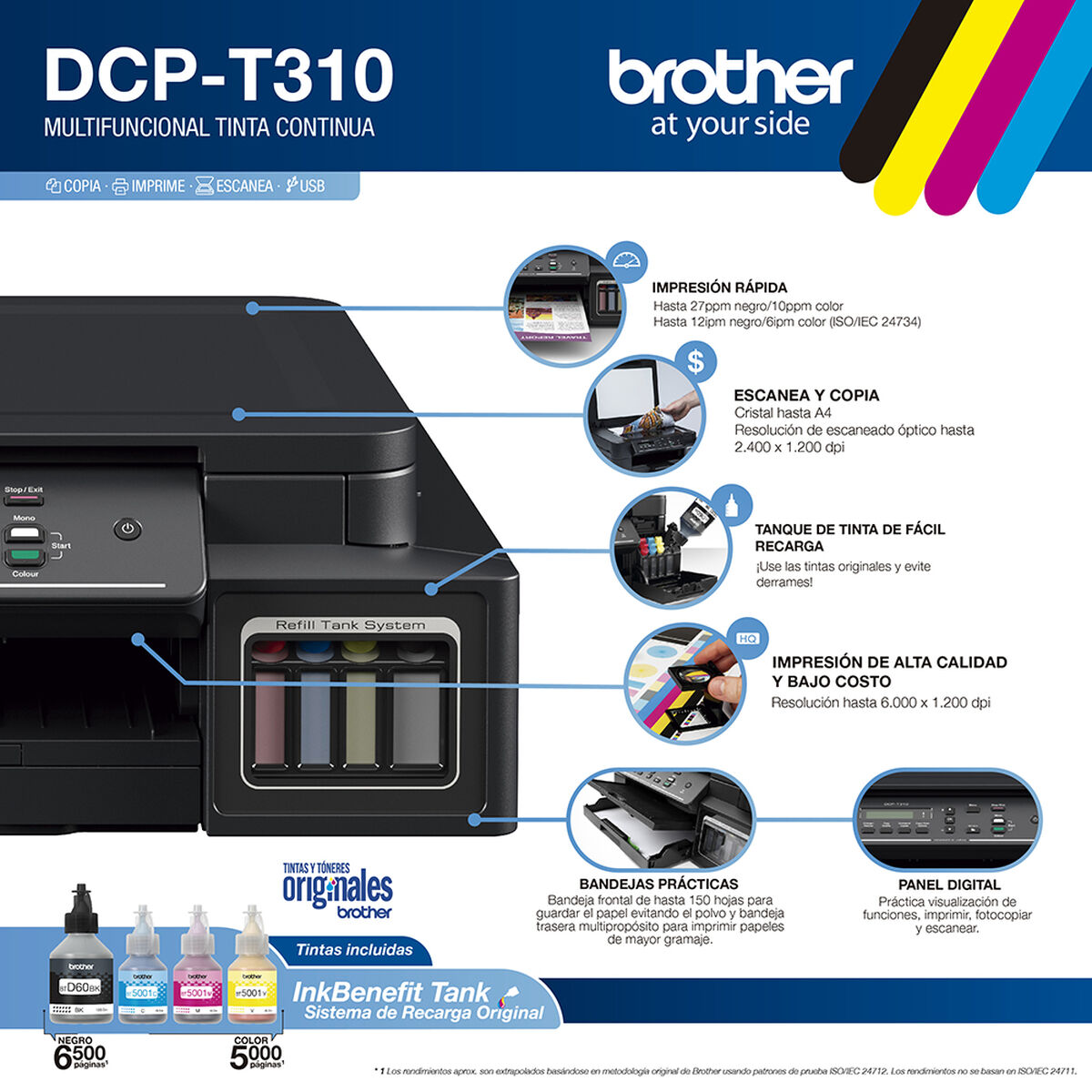 Multifuncional Brother Tinta Continua DCP-T310