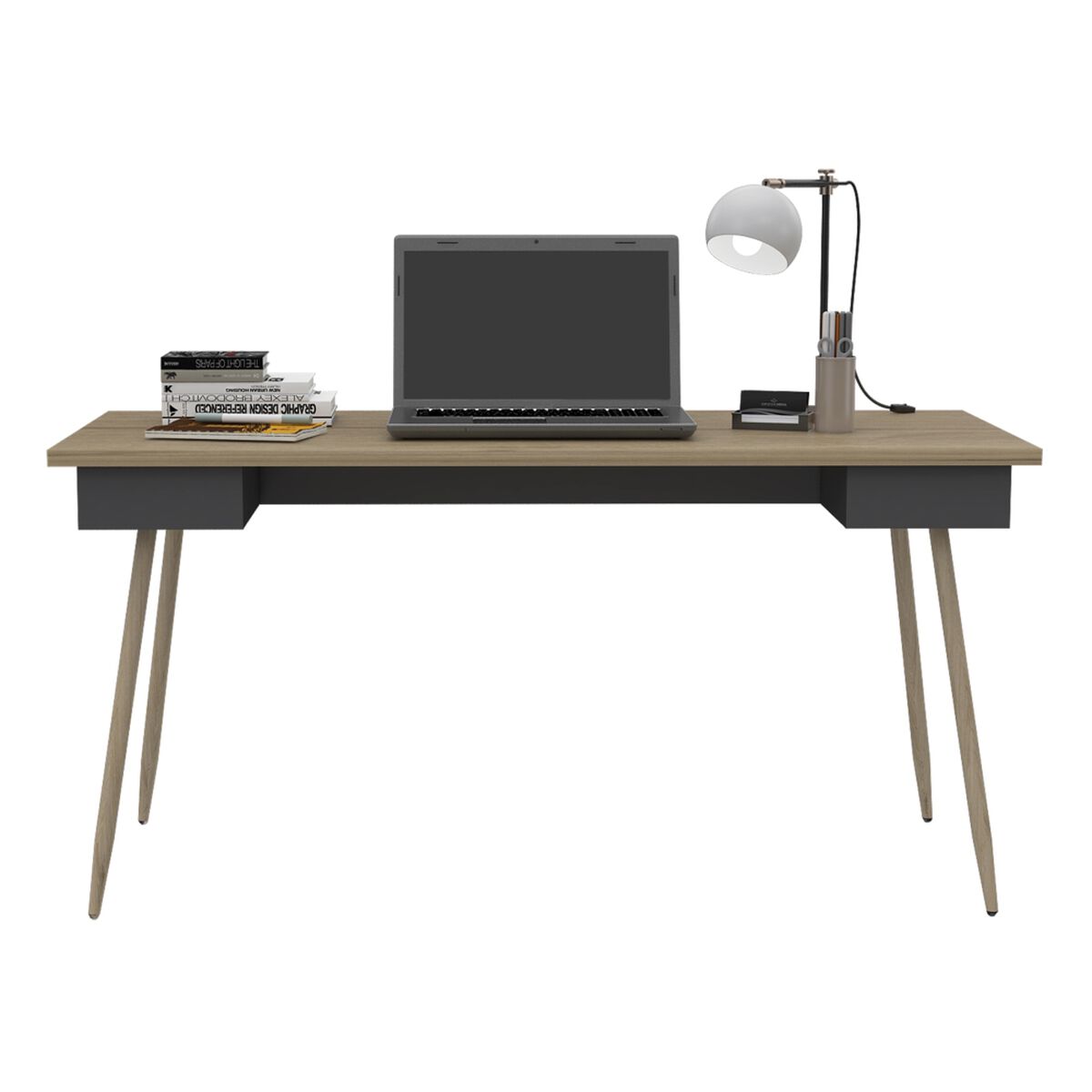 Escritorio TuHome Newport 150 Duna/Plomo