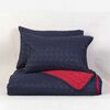 Cubrecama Mashini 1,5 Plazas Liso Marengo Rojo