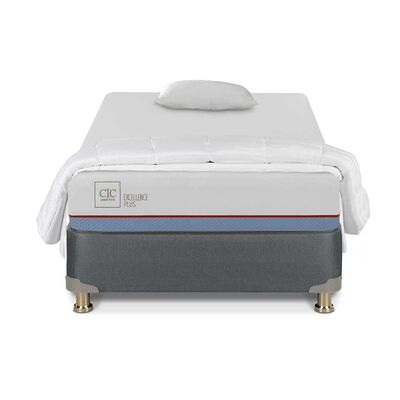 Cama Americana CIC 1,5 Plazas Excellence Plus + Almohada + Plumón