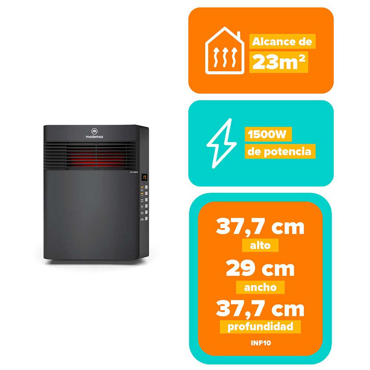 Estufa Eléctrica Mademsa INF10 1500 W