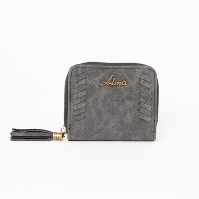 Billetera Ecocuero Gris Alma