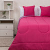 Set Plumón Bicolor + 2 Cojines Casanova 2 Plazas Fucsia-Mora