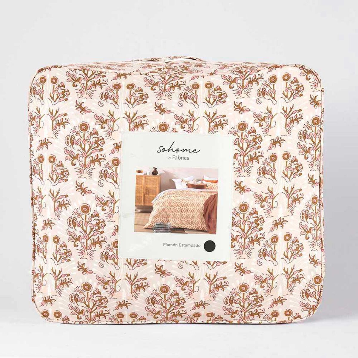 Plum&oacute;n Estampado SoHome 2 Plazas Hatha Rosado