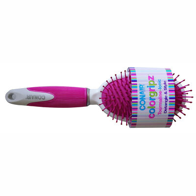 Cepillo Ovalado Acolchado Color Gripz Rosado
