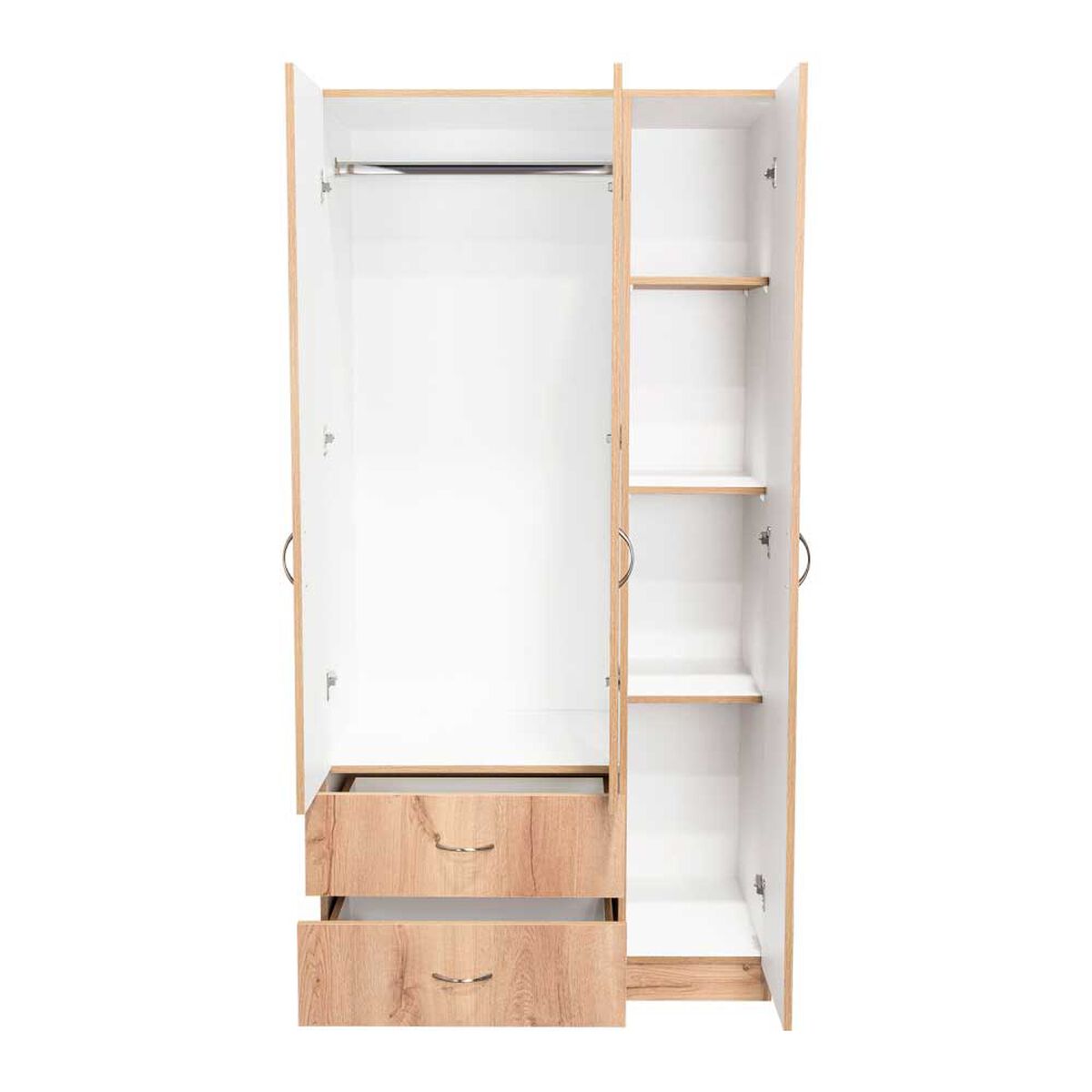 Closet Tuhome Austral 2 Cajones 3 Puertas Duna-Blanco