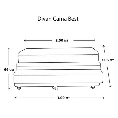 Imagen 2 del producto Cama Nido Latam Home 1,5 Plazas Zen Best PU Negro