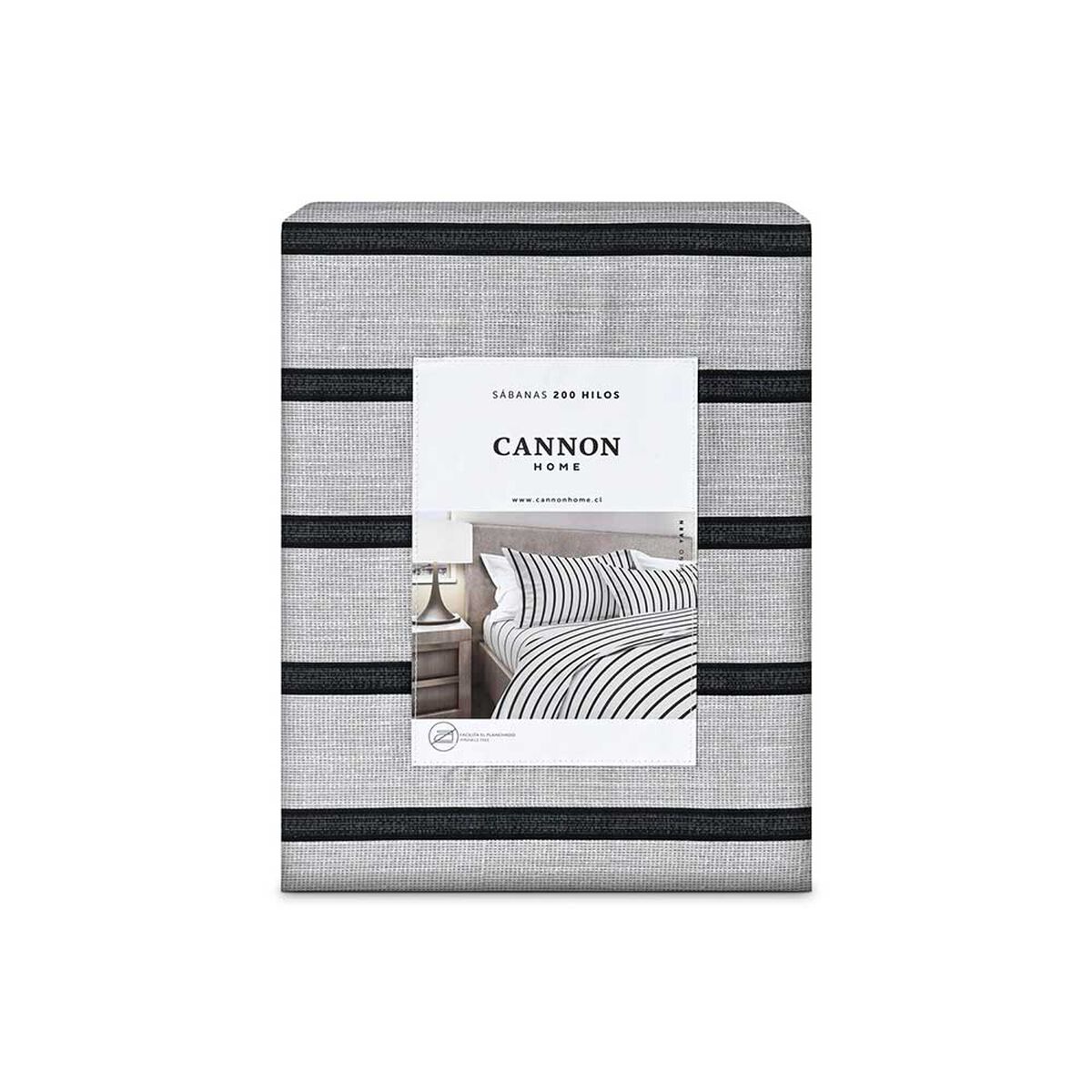 Juego de Sábanas Cannon 200 Hilos 2 Plazas Yarn Gris