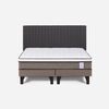 Cama Europea Rosen 2 Plazas New Style 6 + Respaldo Grafito