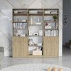 2 Estantes 2 Puertas + Estante 4 Repisas + 3 Complementos TuHome Home Macadamia