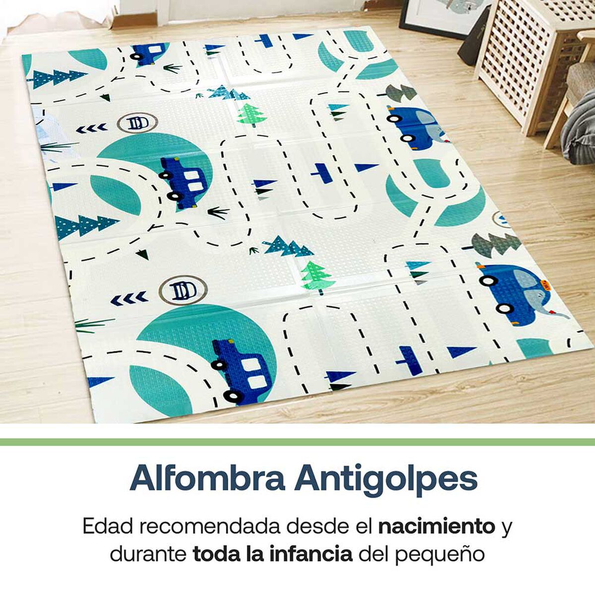 Alfombra Infantil Antigolpes Auto-Montana Bebesit