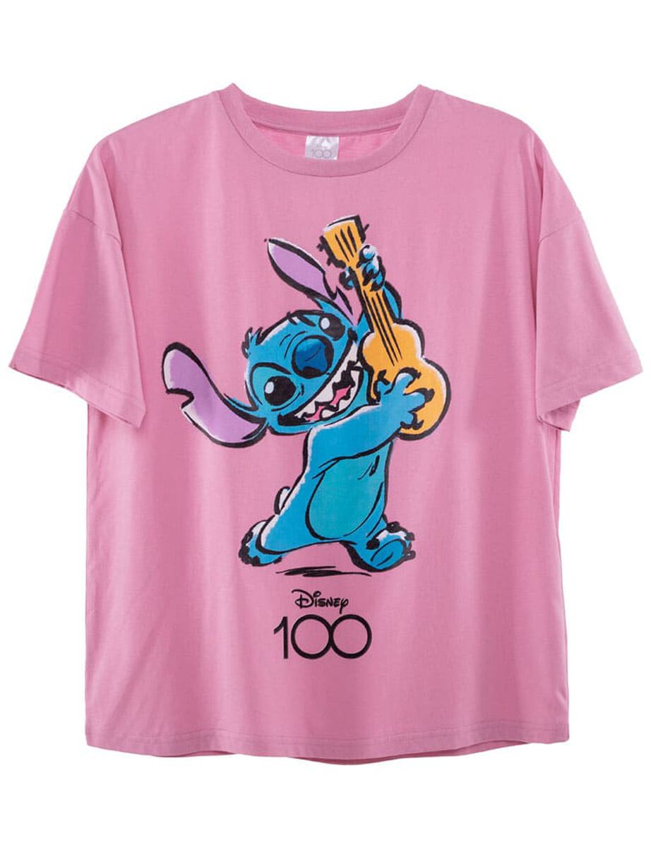 Polera de Algodón Stich Niña Disney