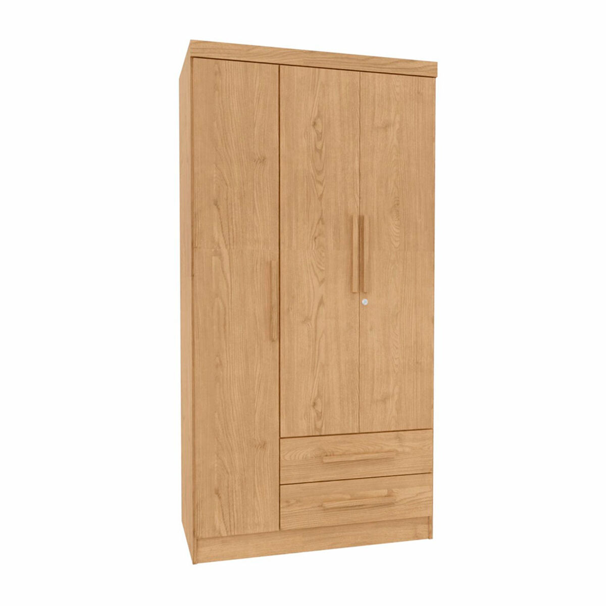 Closet Yardas Leticia 3 Puertas 2 Cajones Nogal