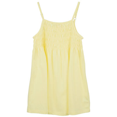 Imagen 1 del producto Vestido Tirantes Niña Chess Amarillo, Fucsia