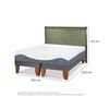 Cama Europea CIC Base Dividida 2 Plazas Alaska + Respaldo Miro Olivo
