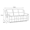 Sofá Reclinable Zoy Home Thane 3 Cuerpos Moca