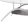 Mesa de Centro Home Mobili Oval Silver