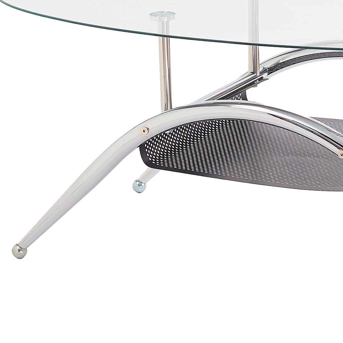 Mesa de Centro Home Mobili Oval Silver