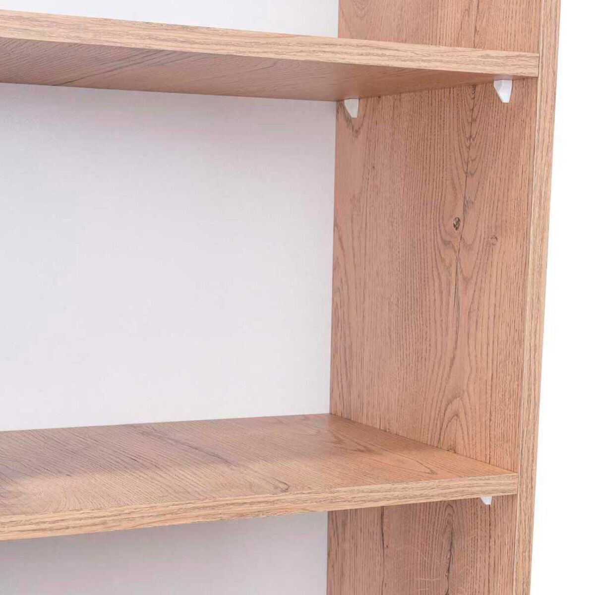 Biblioteca Recta TuHome Home E2 Macadamia Cart&oacute;n Blanco