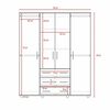 Closet Tuhome Fontan 3 Cajones 4 Puertas Duna-Blanco