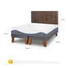 Cama Europea CIC Base Dividida King Alaska + Respaldo