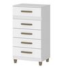 C&oacute;moda Vekkahome Malta 5 Cajones Blanco